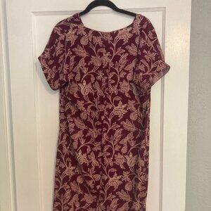 Maroon floral butterfly slip dress (Size M)
